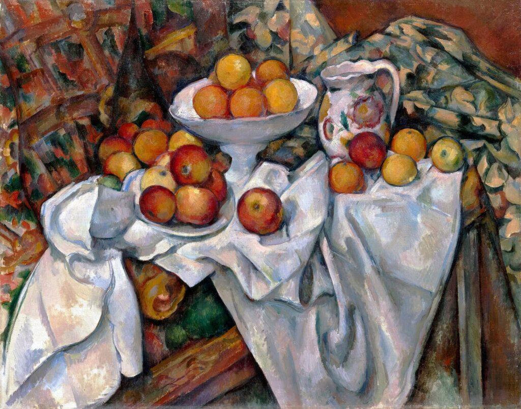 "Jabłka i pomarańcze" Paul Cézanne jako przykład letnich kolorów w sztuce