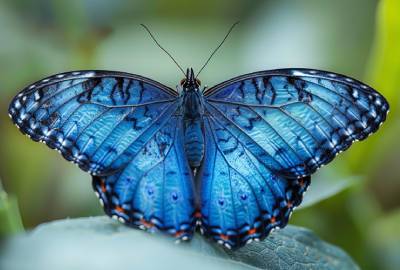 niebieski motyl