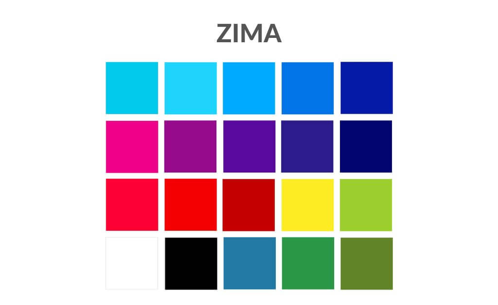 Osoby w typie kolorystycznym zima dobrze wyglądają w czystych, nasyconych, kontrastowych kolorach 