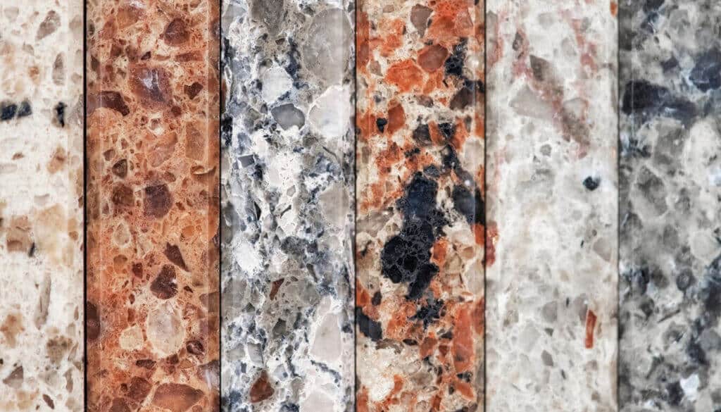 Różne kolory granitu