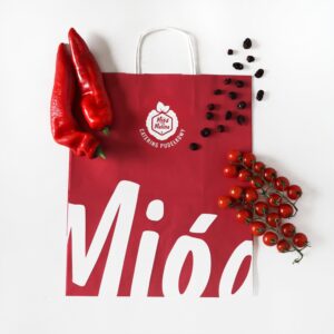 Czerwona torba reklamowa papierowa EcoSac