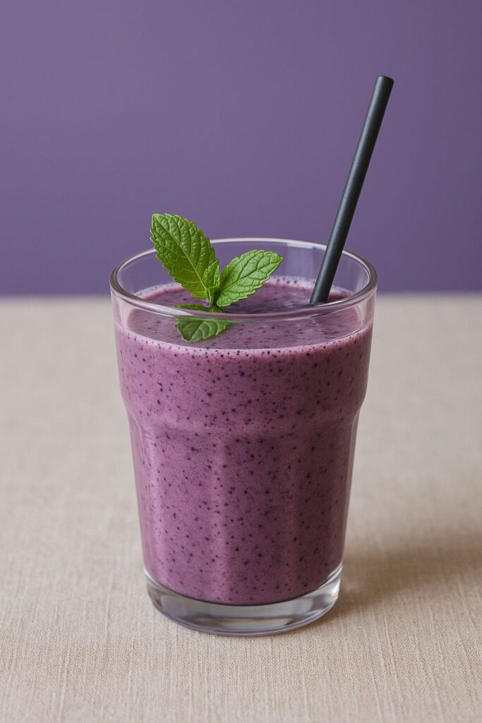 ametystowe smoothie z miętą