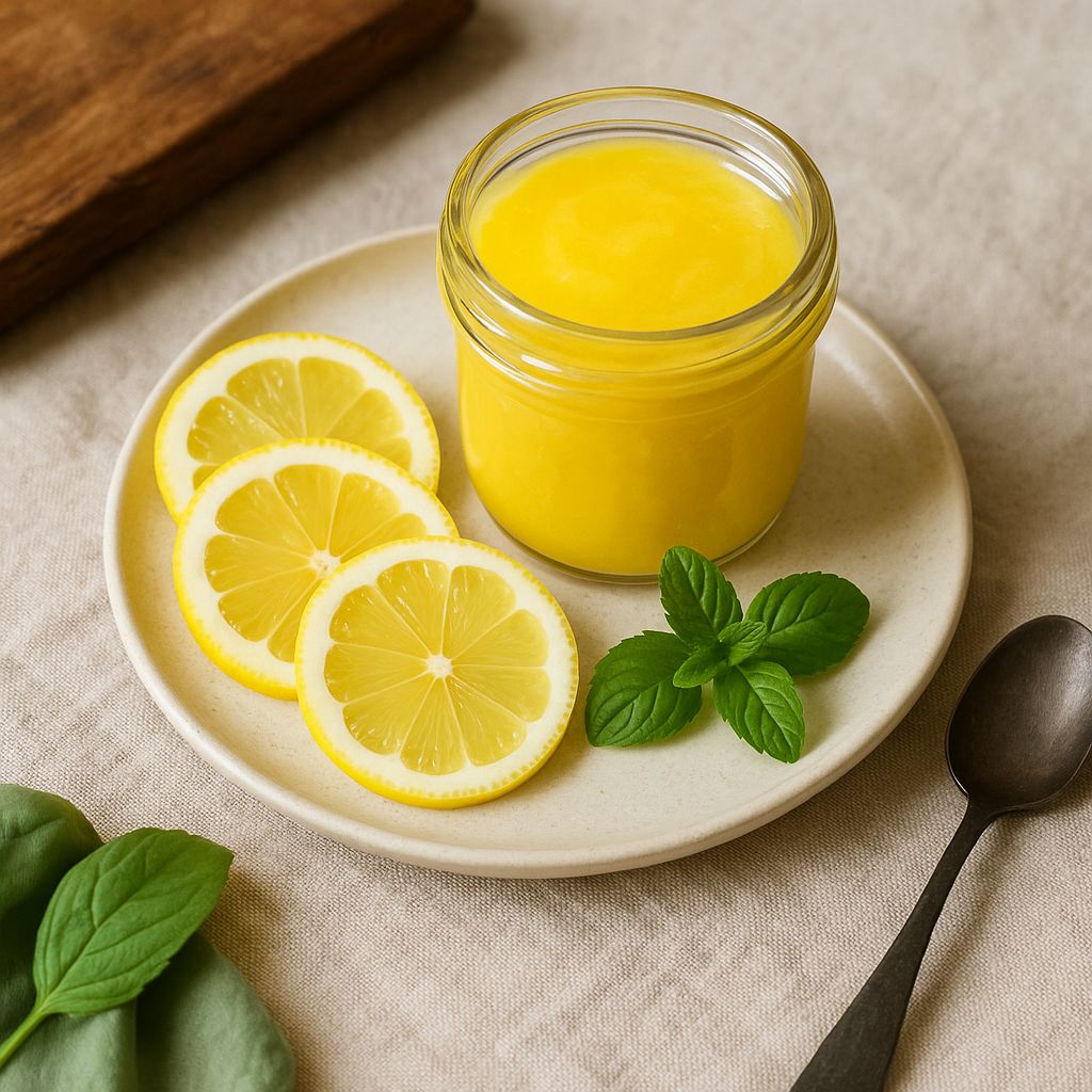 Słoik kremu cytrynowego z dodatkami